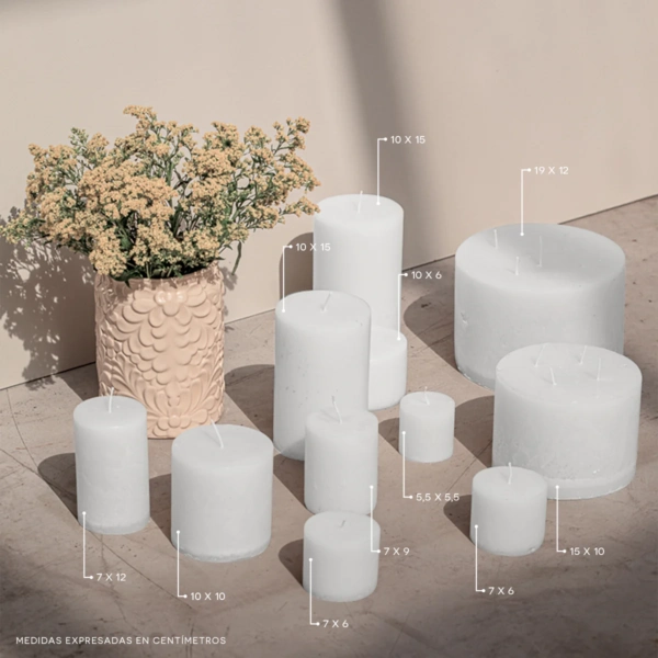 Vela Rustique 10 X 15 Blanca - Imagen 2