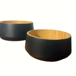 Set X 2 Ensaladeras Bambu Ø 25 5 X 10 Cm - Ø 20 5