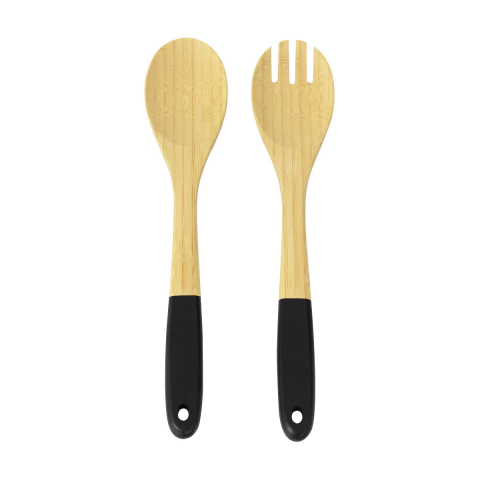 Set X 2 Utensilios Bambu Para Ensalada 30 X 6 X 1