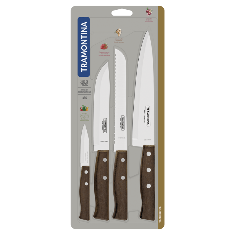 Tradicional Juego Cuchillos 4 Pz Tramontina