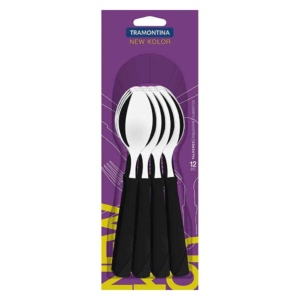 New Kolor Negro Cuchara De Mesa Blister 12 Pz. Tra