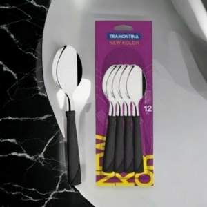 New Kolor Negro Cucharita Té Blister 12 Pz. Tra