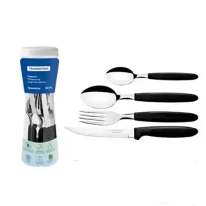 Ipanema Juego De Cubiertos 24 Pz. Frasco Negro Tra