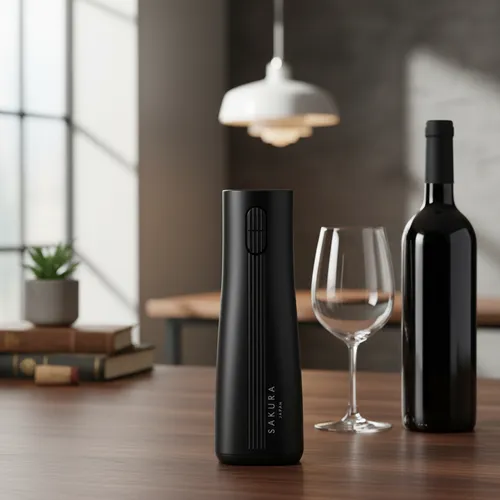 Sacacorchos Electrico De Vino Negro Sakura