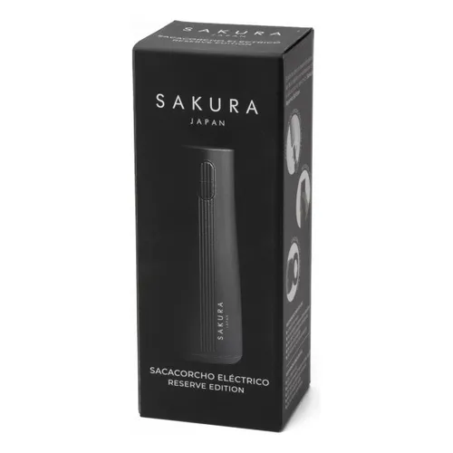 Sacacorchos Electrico De Vino Negro Sakura - Imagen 2