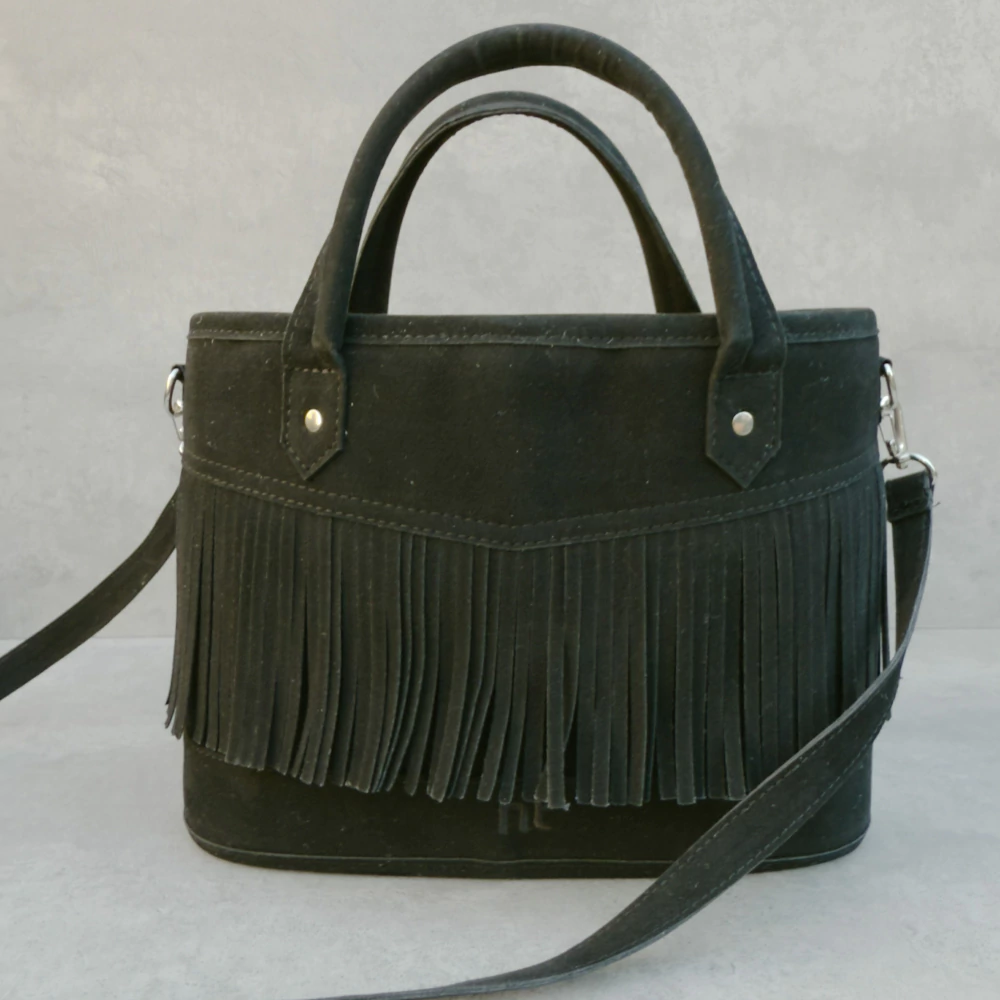 Canasta Matera Folk - Negro