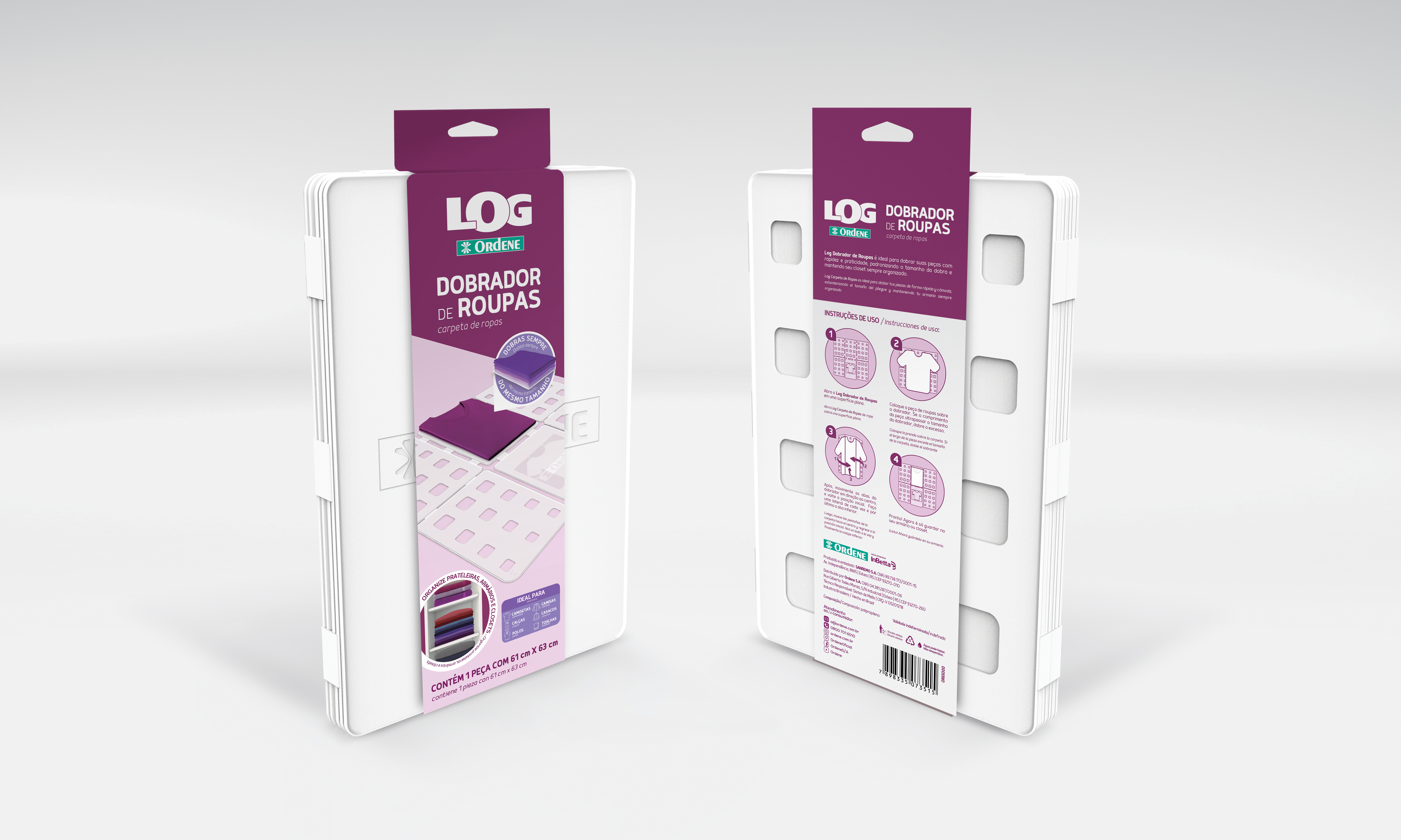 Set De 1 Doblador De Remeras + 1 Pack De 10 Perchas Atercioladas - Imagen 3