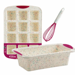 Set De Molde De Silicona Para 12 Brownies + Molde De Silicona Cuadrado + Batidor