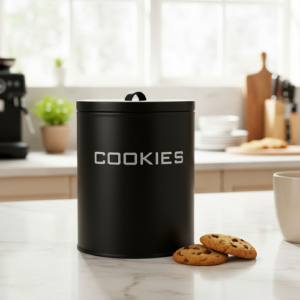 Lata De Galletitas 13 5x15 5cm Negra