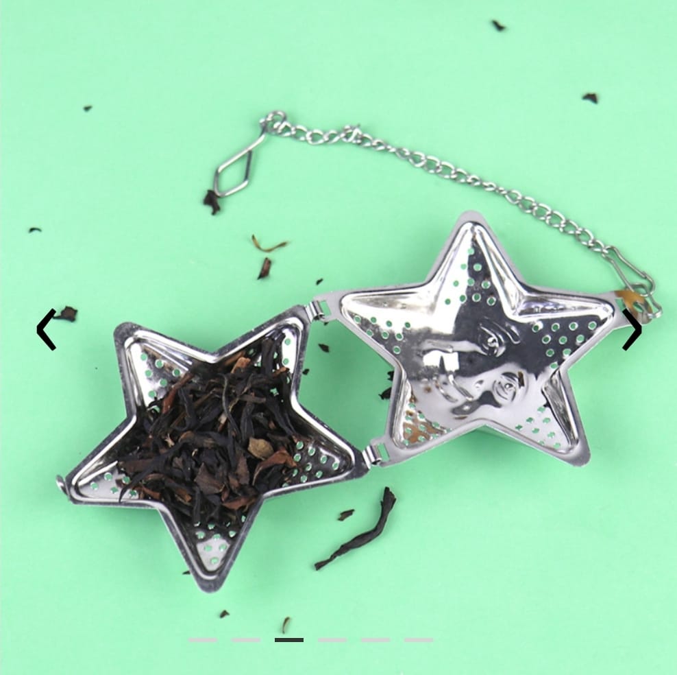 Filtro/infusor De Té En Hebras De Acero Inox Diseño Estrella - Plateada - Imagen 3