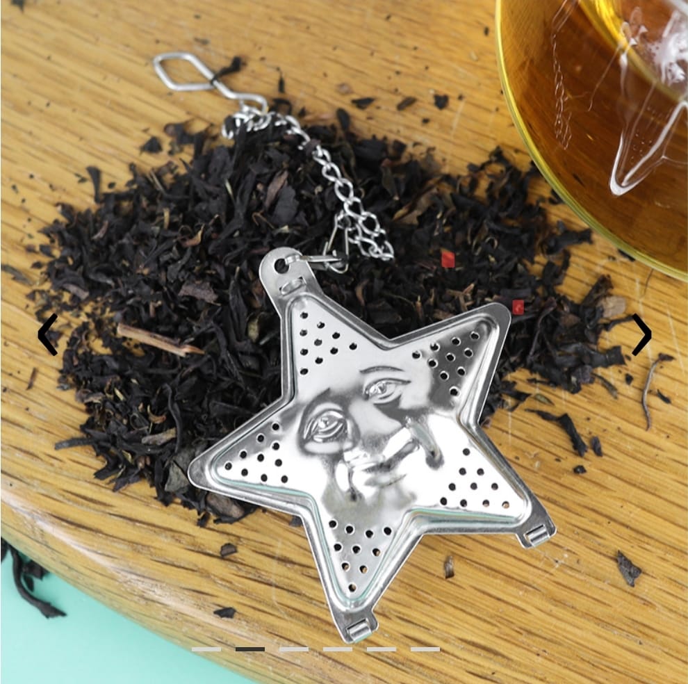 Filtro/infusor De Té En Hebras De Acero Inox Diseño Estrella - Plateada - Imagen 2