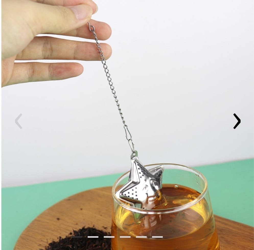 Filtro/infusor De Té En Hebras De Acero Inox Diseño Estrella - Plateada - Imagen 4