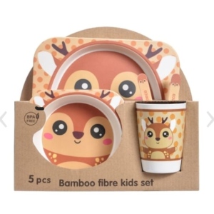 Set De Vajilla Infantil Deer 5 Piezas
