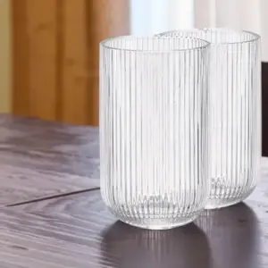 Vaso De Vidrio 390ml Acanalado