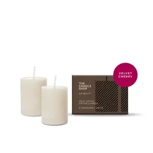 Vela Votiva Velvet Cherry X2