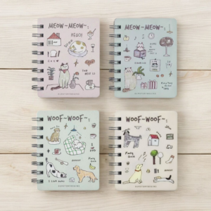 Mini Cuaderno Anotador A7 Meow Woof