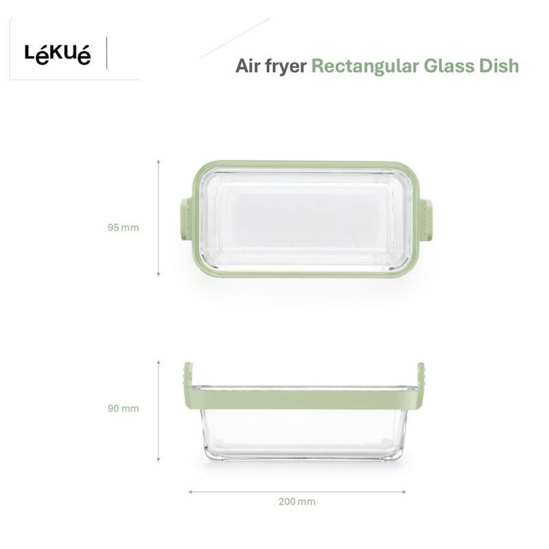 Set 2 Moldes Rectangulares Para Freidora De Aire - Imagen 3