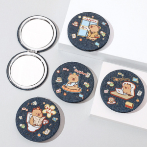 Mini Espejo Para Maquillaje Redondo Diseño Jean Capybara