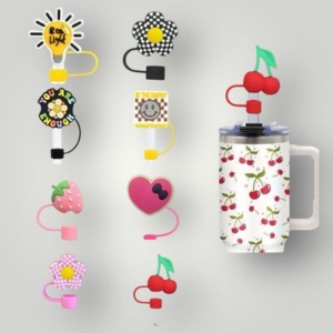 Set X 4 Tapa De Silicona Para Sorbete Reutilizable Forma Flores & Frutas