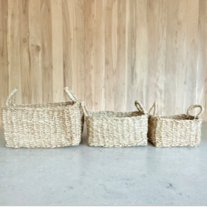 Organizador De Seagrass Set/3 Rectangulares Chicos