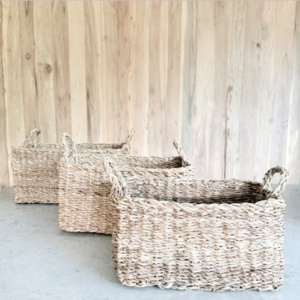 Organizador De Seagrass Set/3 Rectangulares Grandes