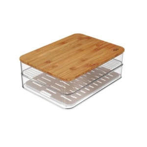Porta- Fiambres Doble Con Tapa De Bambu Clear Natural