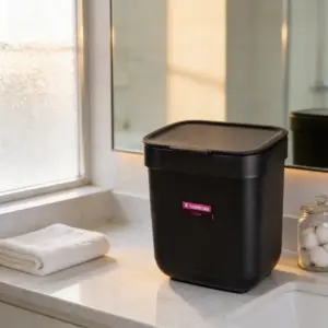 Basurín Con Tapa  3 Lts Negro