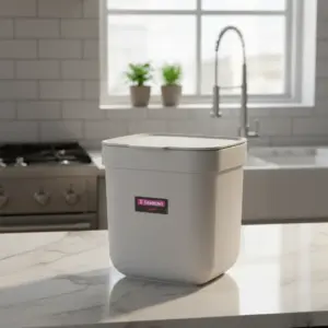 Basurín Con Tapa  3 Lts Blanco