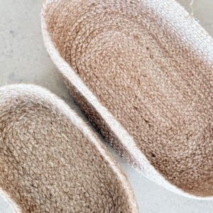 Organizador De Yute Oval Mediano