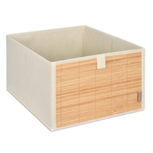 Caja Plegable Forrada En Tela Y BambÚ (l)