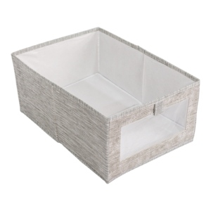 Caja Plegable Forrada En Tela Con Ventana
