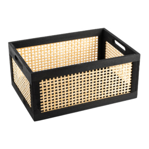 Caja De Madera Y RatÁn Grande