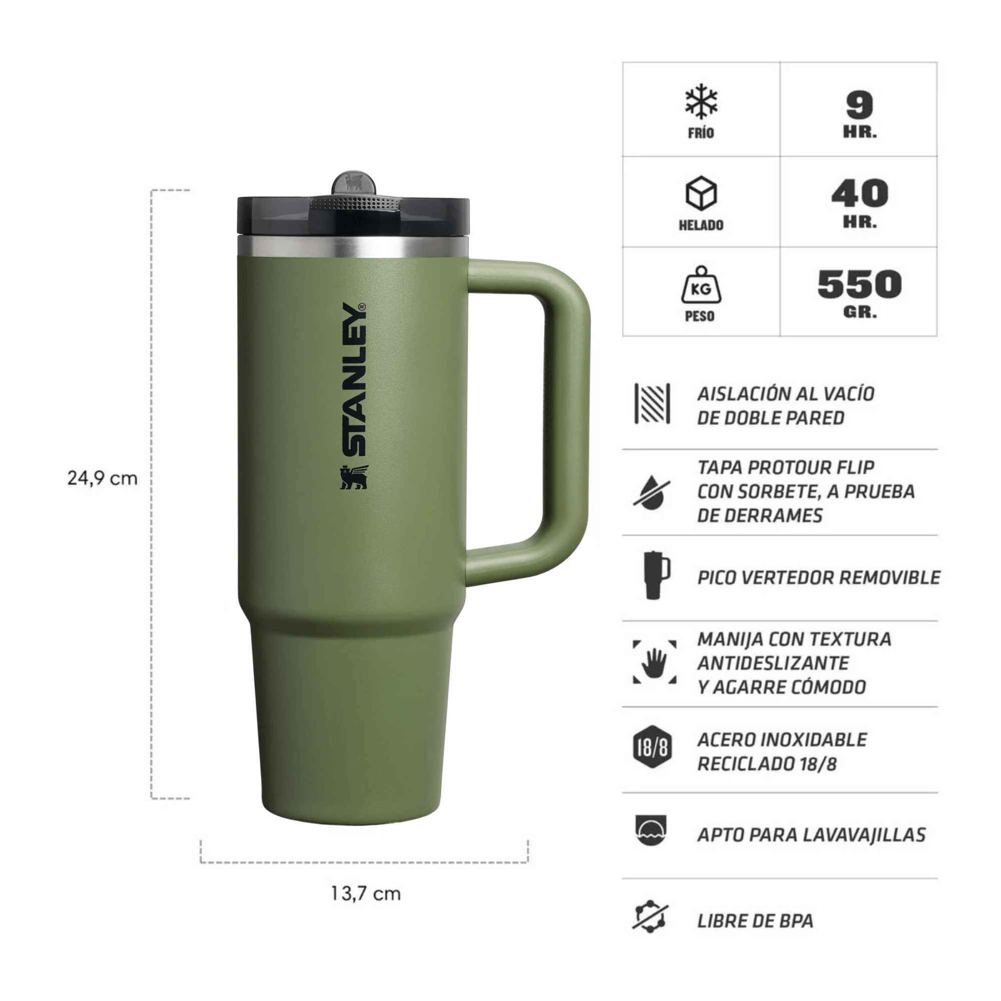 Quencher Protour 887 Ml Dried Pine - Imagen 2