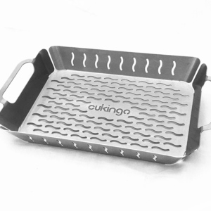 Bandeja De Acero Inox Grande - 38.5x24x5.5cm