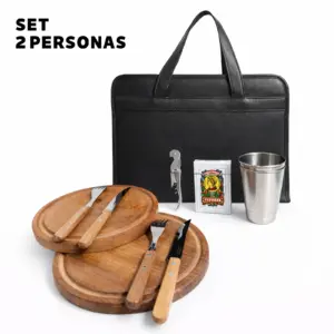 Kit De Asado 2 Personas C/naipes Y Destapador