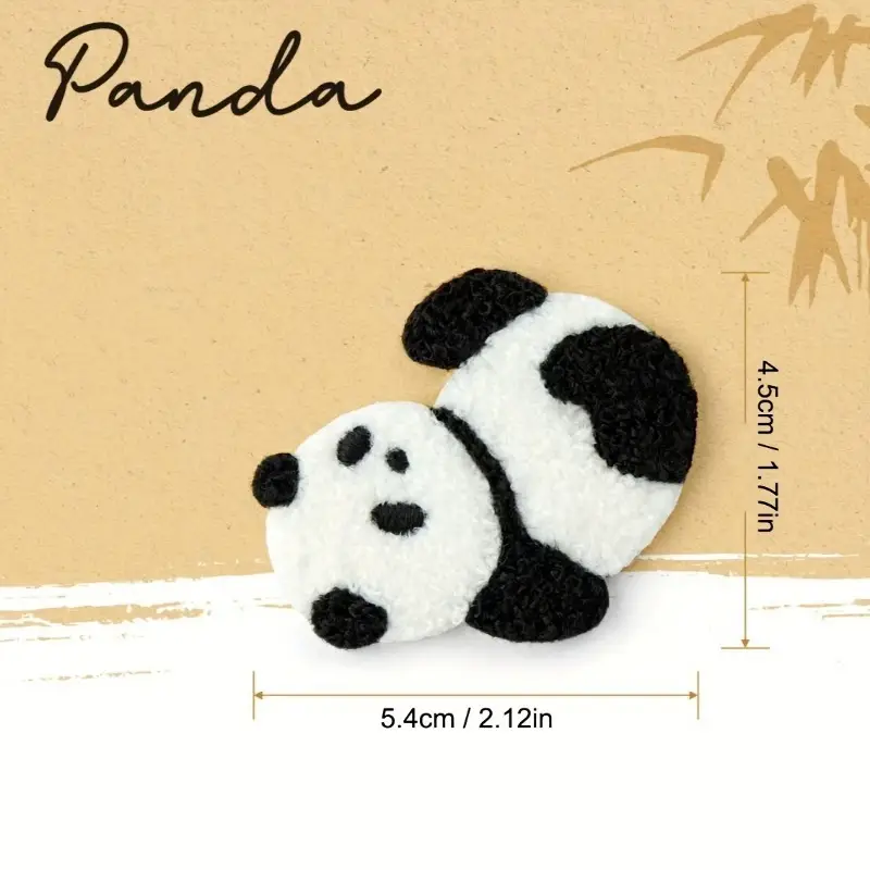 Parche Autoadhesivo Bordado De Tela Para Multisuperficies Diseño Red Panda - Imagen 2