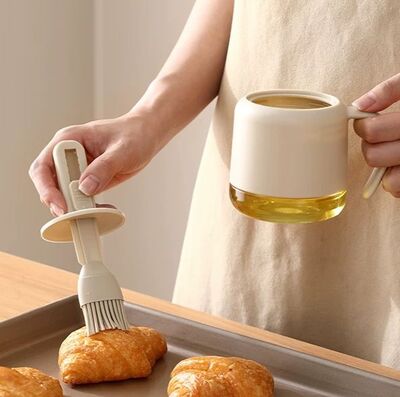 Frasco Aceitero Con Pincel De Silicona - 15*11.5 Cm