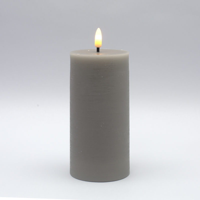 Vela Led De Cera Gris - Imagen 2