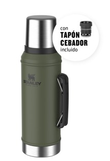 Termo Clasico 950 Ml  Con Manija Y Tapon Cebador D