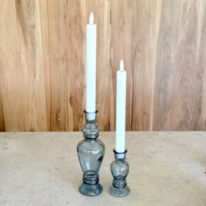 Candelabro De Vidrio Alto Azul