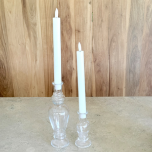 Candelabro De Vidrio Alto Transparente