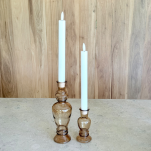 Candelabro De Vidrio Bajo Champagne
