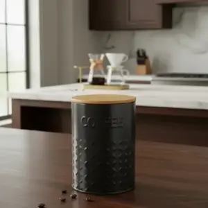 Lata Para Café Con Tapa De Bambú Carol