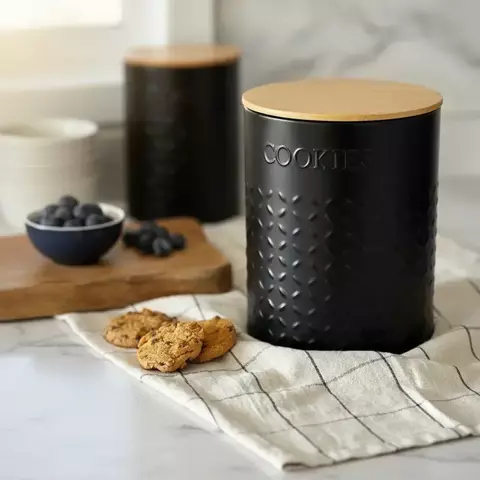 Lata Galletitas Con Tapa De Bambú Carol