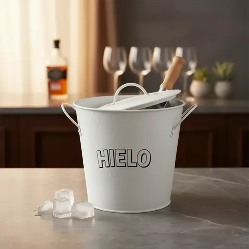 Frapera Balde Para Hielo Carol Metálica Con Tapa